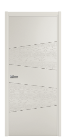 Дверь межкомнатная Twist 03 Цвет Дымчатый Brash Покрытие Эмаль брашированная  Наличник L 50 Цена 46325