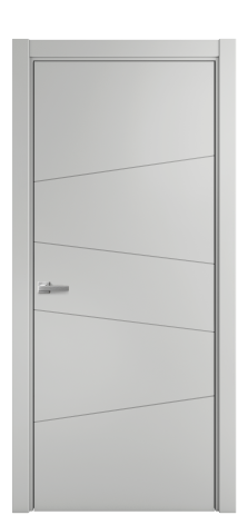 Дверь межкомнатная Twist 03 Цвет Телегрей Покрытие Эмаль  Наличник L 75 Цена 35975