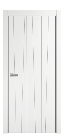 Дверь межкомнатная Lingo 03 Цвет Белый Покрытие Эмаль  Наличник L 75 Цена 31545