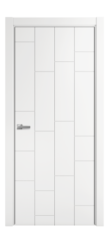 Дверь межкомнатная Lingo 04 Цвет Белый Покрытие Эмаль  Наличник L 75 Цена 31545