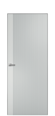 Дверь межкомнатная Mezzo 12 Цвет Облачный Покрытие Эмаль  Наличник Скрытый короб хром Цена 59610