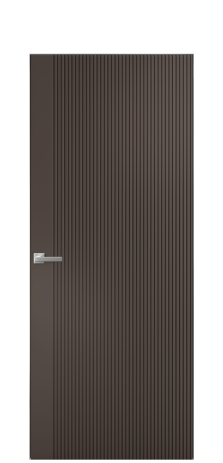 Дверь межкомнатная Mezzo 12 Цвет Коричневый Покрытие Эмаль  Наличник Скрытый короб хром Цена 60953