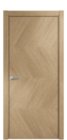 Дверь межкомнатная Unit 01 Цвет Дуб Светлый Покрытие Шпон натуральный  Наличник L 75 Цена 58050