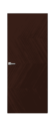 Дверь межкомнатная Юнит 01 Цвет Каштановый Орех Покрытие Шпон натуральный  Наличник Скрытый короб хром Цена 58850