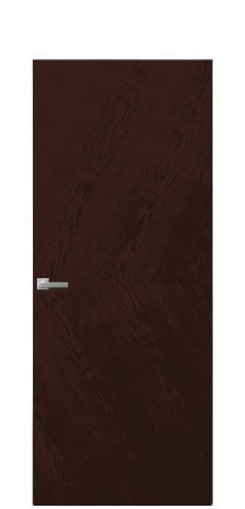 Дверь межкомнатная Unit 03 Цвет Мореный Дуб Покрытие Шпон натуральный  Наличник Скрытый короб хром Цена 69010