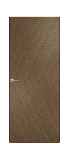 Дверь межкомнатная Unit 03 Цвет Дуб Шоколад Покрытие Шпон масло  Наличник Скрытый короб хром Цена 70860