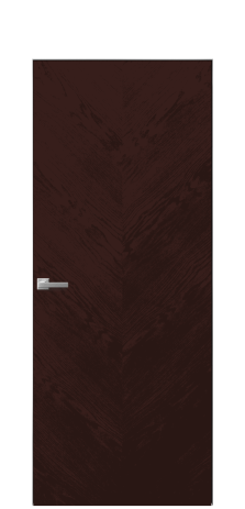 Дверь межкомнатная Unit 04 Цвет Мореный Дуб Покрытие Шпон натуральный  Наличник Скрытый короб хром Цена 69010