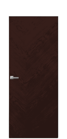 Дверь межкомнатная Unit 05 Цвет Мореный Дуб Покрытие Шпон натуральный  Наличник Скрытый короб хром Цена 69010