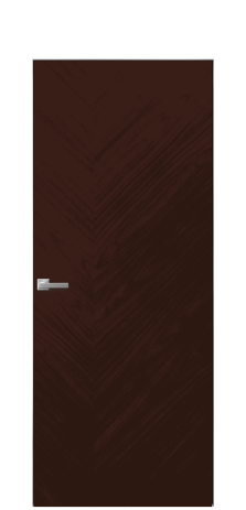 Дверь межкомнатная Юнит 05 Цвет Каштановый Орех Покрытие Шпон натуральный  Наличник Скрытый короб хром Цена 54850