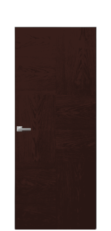 Дверь межкомнатная Unit 06 Цвет Мореный Дуб Покрытие Шпон натуральный  Наличник Скрытый короб хром Цена 55850