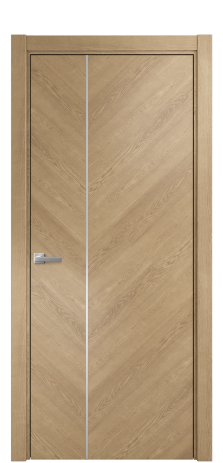 Дверь межкомнатная Unit Slot 10-111 Цвет Дуб Песочный Покрытие Шпон натуральный  Наличник Скрытый короб хром Цена 74310