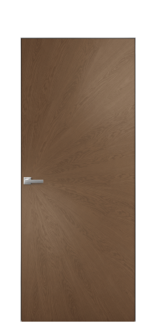 Дверь межкомнатная Unit 07 Цвет Дуб Темный Покрытие Шпон натуральный  Наличник Скрытый короб хром Цена 77010