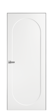 Дверь межкомнатная Anse 1 Цвет Белый Покрытие Эмаль  Наличник Скрытый короб хром Цена 36949