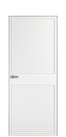Дверь межкомнатная Space 02 Цвет Белый Покрытие Эмаль  Наличник Скрытый короб хром Цена 56500