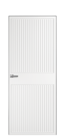 Дверь межкомнатная Space 22 Цвет Белый Покрытие Эмаль  Наличник Скрытый короб хром Цена 66610