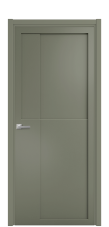 Дверь межкомнатная Podio 02 Цвет Зеленый Покрытие Эмаль  Наличник L 50 Цена 51168