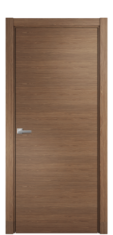 Дверь межкомнатная Porte 39-00 Цвет Дуб Шоколад Покрытие Шпон масло горизонталь Наличник Скрытый короб хром Цена 45760