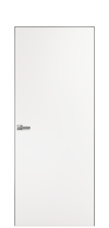 Дверь межкомнатная Porte 39-00 Цвет Вайт Покрытие ПВХ SOFT (ПЭТ) Наличник Скрытый короб хром Цена 34904