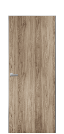 Дверь межкомнатная Porte 39-00 Цвет Орех NY смоук Покрытие ПВХ WOOD NATURAL Наличник Скрытый короб хром Цена 34904