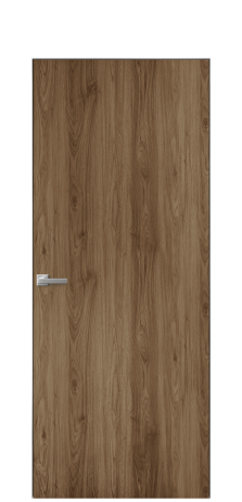 Дверь межкомнатная Porte 39-00 Цвет Орех NY классический Покрытие ПВХ WOOD NATURAL Наличник Скрытый короб хром Цена 34904