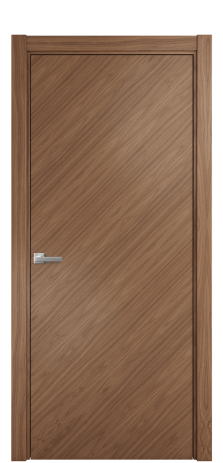 Дверь межкомнатная Porte 39-00 Цвет Американский Орех Покрытие Шпон натуральный диагональ Наличник L 75 Цена 48300