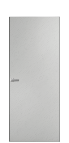 Дверь межкомнатная Porte 39-00 Цвет Ясень Телегрей Покрытие Шпон крашеный диагональ Наличник Скрытый короб хром Цена 54725