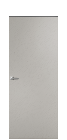 Дверь межкомнатная Porte 39-00 Цвет Ясень Серый Шелк Покрытие Шпон крашеный диагональ Наличник Скрытый короб хром Цена 54725