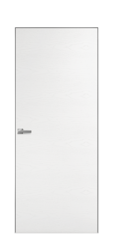 Дверь межкомнатная Porte 39-00 Цвет Ясень Белый Покрытие Шпон крашеный горизонталь Наличник Скрытый короб хром Цена 49320