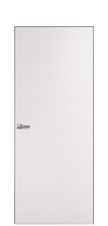Дверь межкомнатная Porte 39-00 Цвет Ясень Крем Покрытие Шпон крашеный горизонталь Наличник Скрытый короб хром Цена 49320