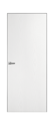 Дверь межкомнатная Porte 39-00 Цвет Ясень Белый Покрытие Шпон крашеный вертикаль Наличник Скрытый короб хром Цена 49320