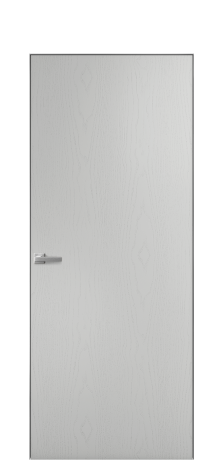 Дверь межкомнатная Porte 39-00 Цвет Ясень Телегрей Покрытие Шпон крашеный вертикаль Наличник Скрытый короб хром Цена 49320