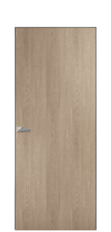Дверь межкомнатная Porte 39-00 Цвет Дуб Песочный Покрытие Шпон натуральный вертикаль Наличник Скрытый короб хром Цена 39700
