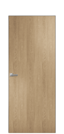 Дверь межкомнатная Porte 39-00 Цвет Дуб Светлый Покрытие Шпон натуральный вертикаль Наличник Скрытый короб хром Цена 39700