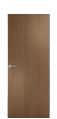Дверь межкомнатная Porte 39-00 Цвет Дуб Темный Покрытие Шпон натуральный вертикаль Наличник Скрытый короб хром Цена 39700