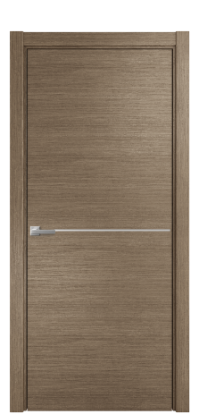 Дверь межкомнатная Slot 10-001 Цвет Дуб Кофе Покрытие Шпон масло  Наличник L 75 Цена 51375