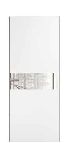 Дверь межкомнатная Ветро 11 Цвет Вайт Покрытие ПВХ SOFT (ПЭТ) Наличник Скрытый короб хром Цена 41000