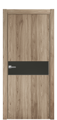 Дверь межкомнатная Ветро 11 Цвет Орех смоук Покрытие ПВХ ПОД ДЕРЕВО Наличник L 75 Цена 34100