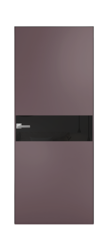 Дверь межкомнатная Vetro 11 Цвет Лиловый Покрытие Эмаль  Наличник Скрытый короб хром Цена 64208