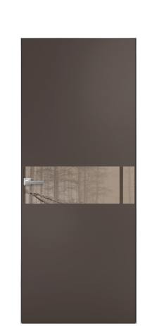 Дверь межкомнатная Vetro 11 Цвет Какао Покрытие Эмаль  Наличник L 50 Цена 45575