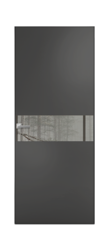 Дверь межкомнатная Vetro 11 Цвет Антрацит Покрытие Эмаль  Наличник Скрытый короб хром Цена 64708