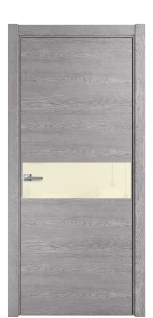 Дверь межкомнатная Vetro 11 Цвет Дуб Кварц Покрытие Шпон натуральный  Наличник L 75 Цена 51650