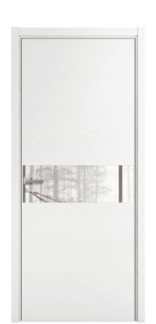 Дверь межкомнатная Vetro 11 Цвет Ясень Белый Покрытие Шпон крашеный  Наличник L 50 Цена 48775