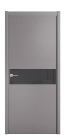Дверь межкомнатная Vetro 11 Цвет Ясень Антрацит Покрытие Шпон крашеный  Наличник L 50 Цена 49275