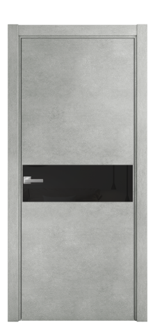 Дверь межкомнатная Vetro 11 Цвет Бетон серый Покрытие ПВХ ORIGINAL Наличник L 75 Цена 34100