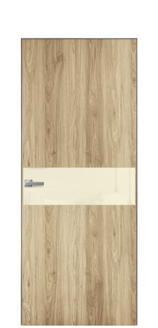 Дверь межкомнатная Vetro 11 Цвет Орех NY светлый Покрытие ПВХ WOOD NATURAL Наличник Скрытый короб хром Цена 42560
