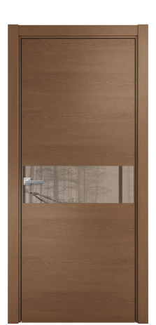 Дверь межкомнатная Vetro 11 Цвет Дуб Песочный Покрытие Шпон натуральный  Наличник L 75 Цена 51650