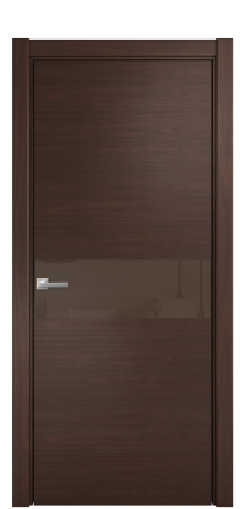 Дверь межкомнатная Vetro 11 Цвет Каштановый Орех Покрытие Шпон натуральный  Наличник L 75 Цена 56200
