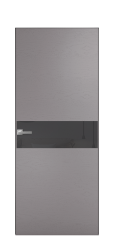 Дверь межкомнатная Vetro 11 Цвет Ясень Белый Покрытие Шпон крашеный  Наличник Скрытый короб хром Цена 65010