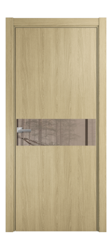Дверь межкомнатная Vetro 11 Цвет Maderaira oak amber Покрытие ПВХ WOOD NATURAL Наличник L 75 Цена 24596