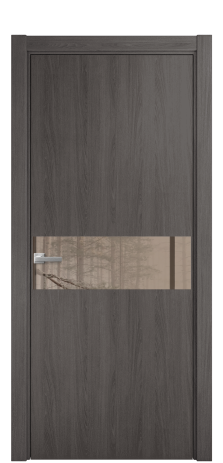 Дверь межкомнатная Vetro 11 Цвет Maderaira oak agate Покрытие ПВХ WOOD NATURAL Наличник L 75 Цена 24596